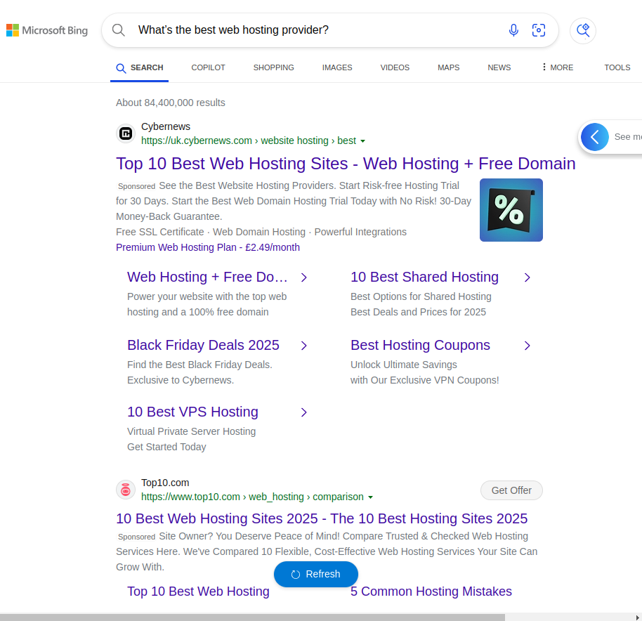 Bing Results